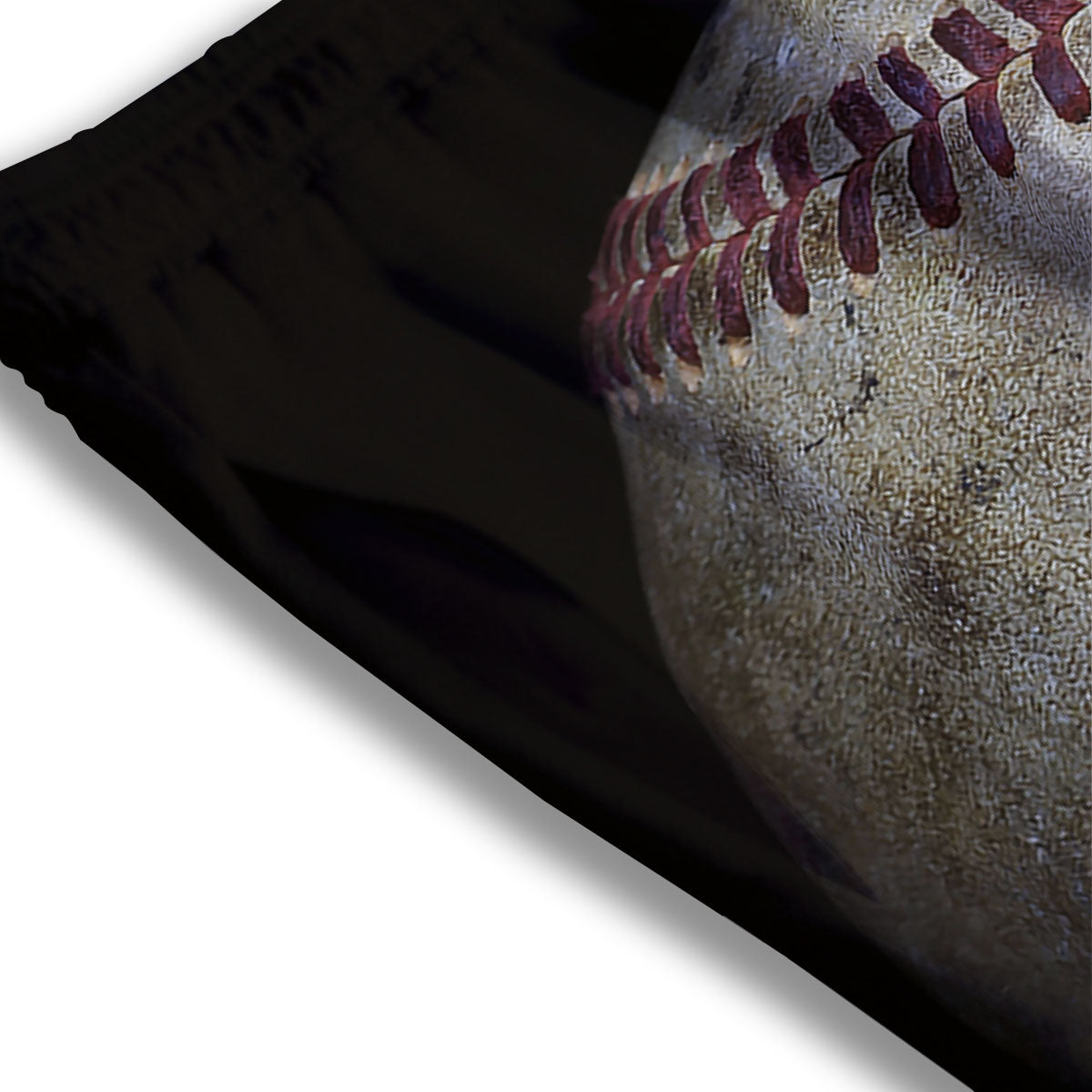 Baseballs Grunge Print Mesh Shorts