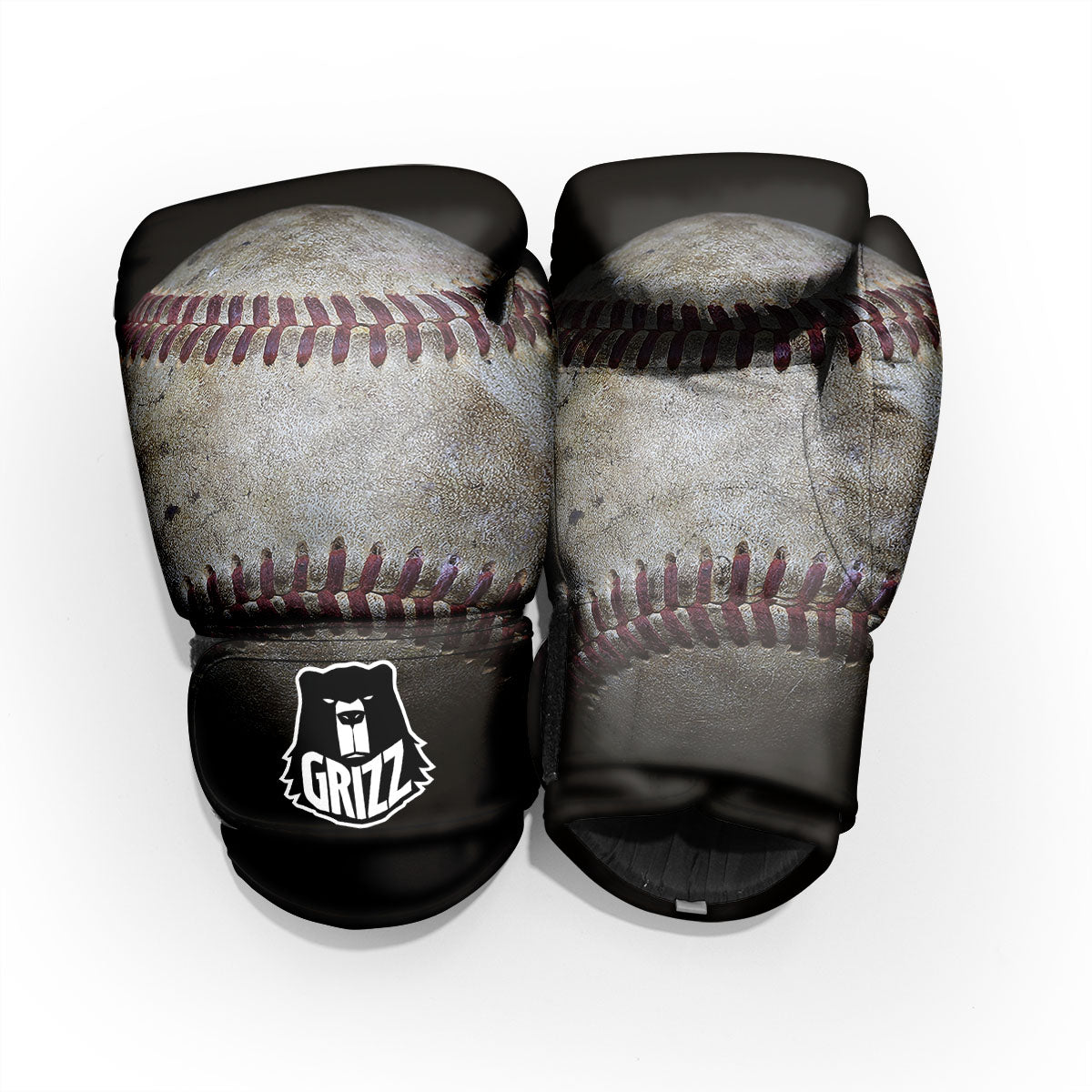 Baseballs Grunge Print Pro Boxing Glove
