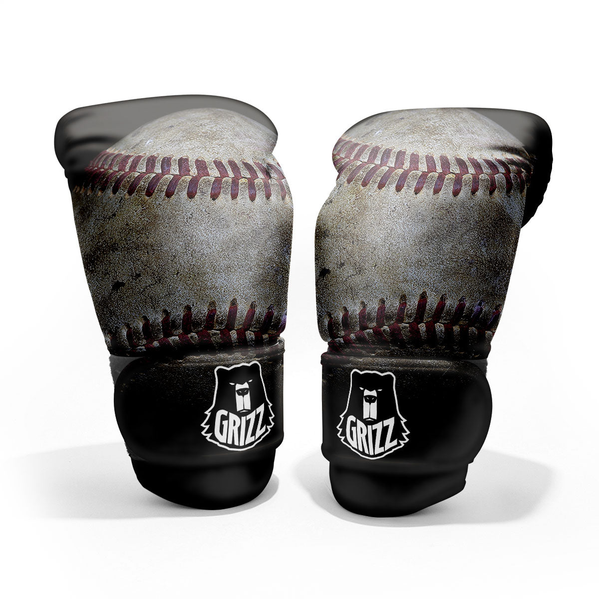 Baseballs Grunge Print Pro Boxing Glove