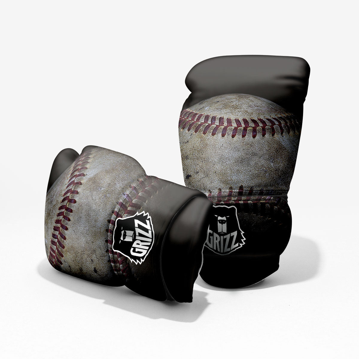 Baseballs Grunge Print Pro Boxing Glove