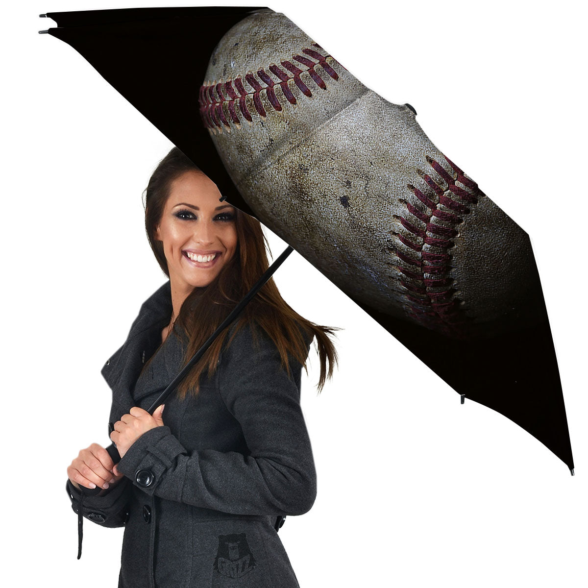 Baseballs Grunge Print Umbrella-grizzshop