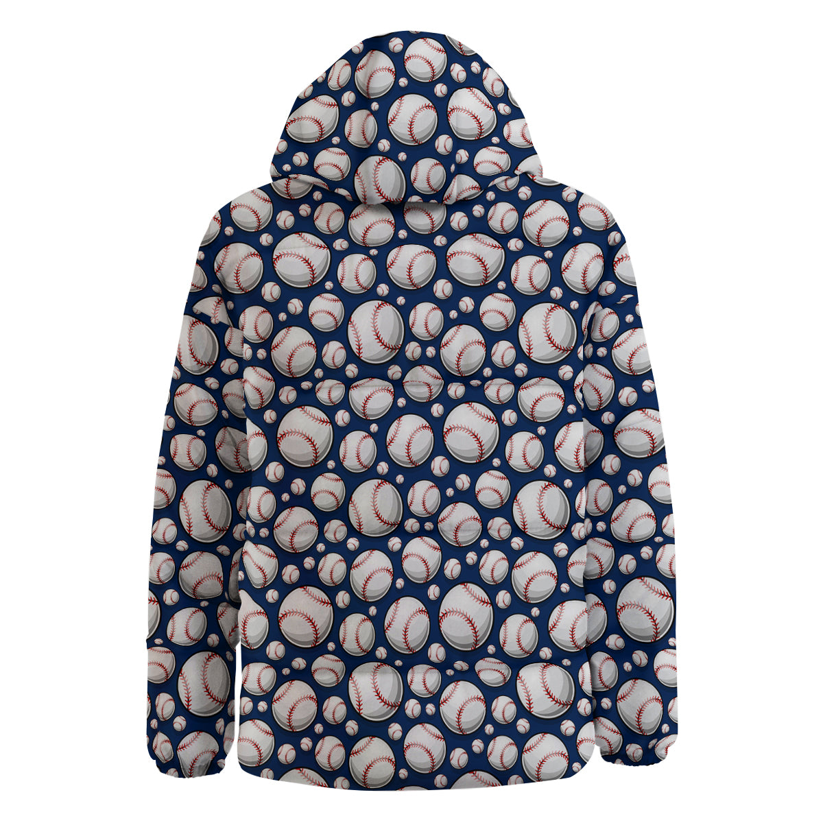 Baseballs Print Pattern Down Jacket-grizzshop