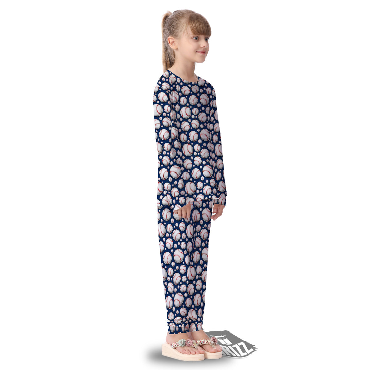 Baseballs Print Pattern Kid's Pajamas-grizzshop