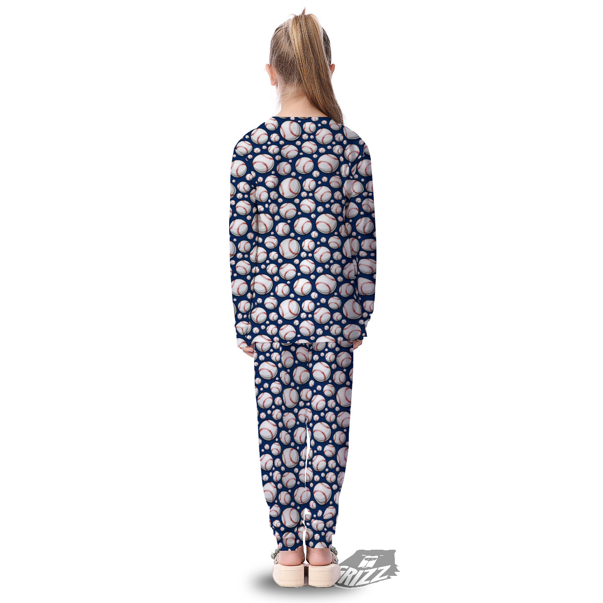 Baseballs Print Pattern Kid's Pajamas-grizzshop