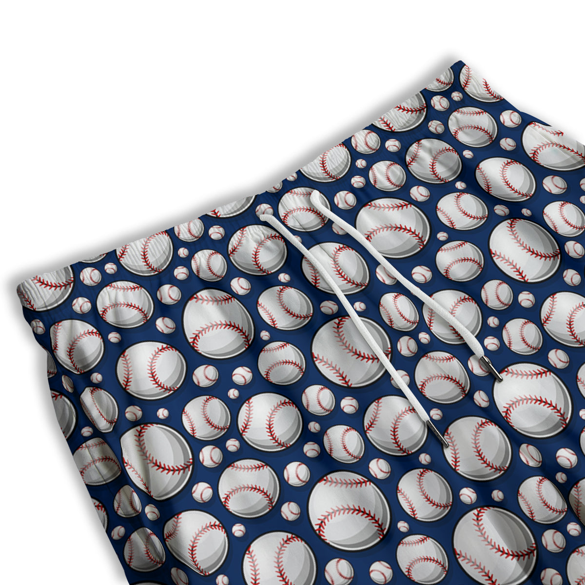 Baseballs Print Pattern Men's Athletic Shorts