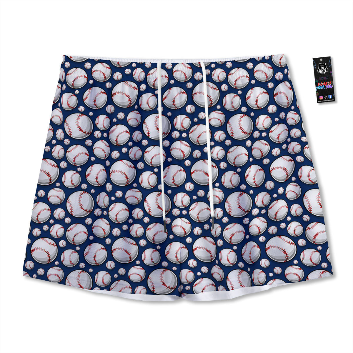 Calavera Cat Day Of The Dead Print Pattern Mesh Shorts