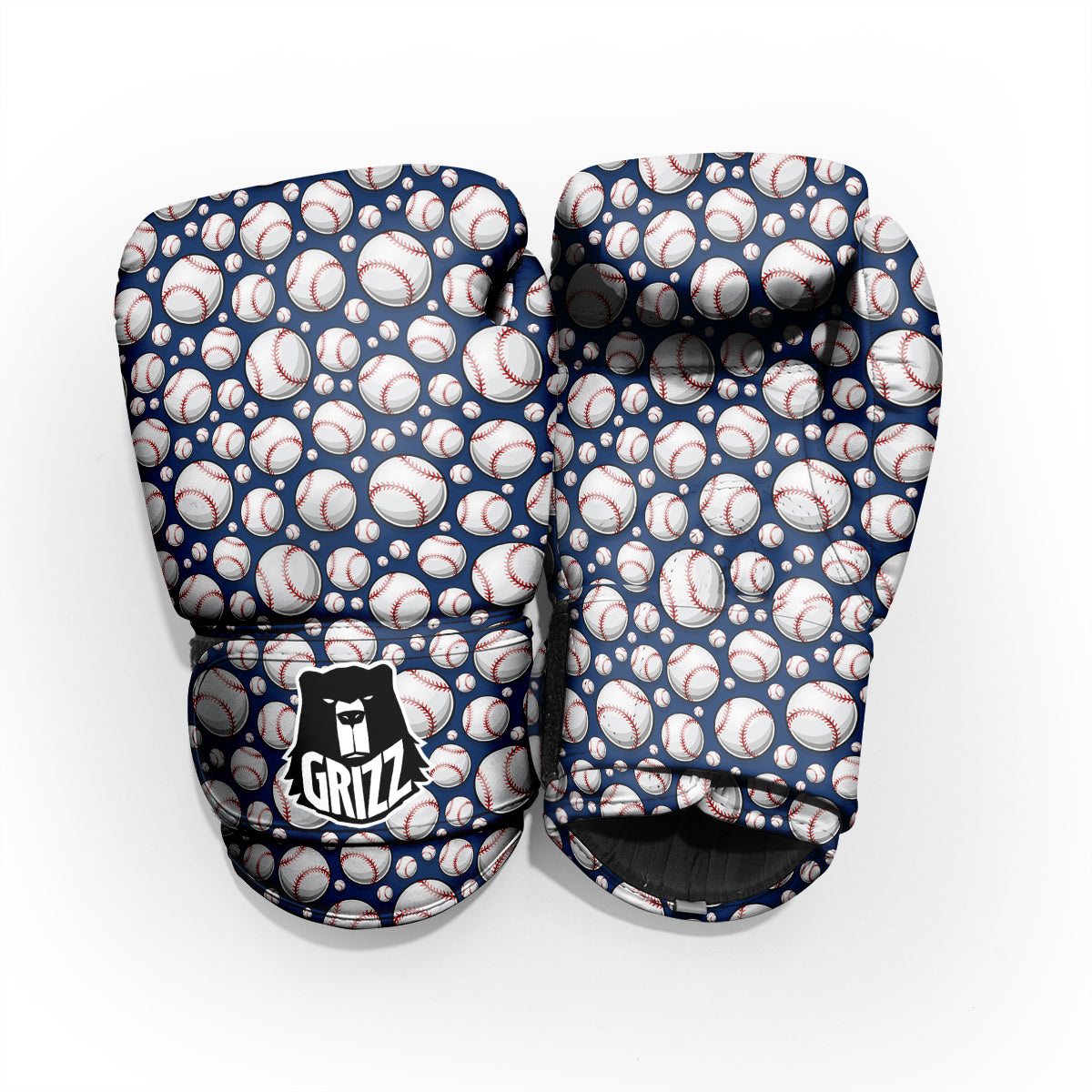Baseballs Print Pattern Sparring Gloves-grizzshop