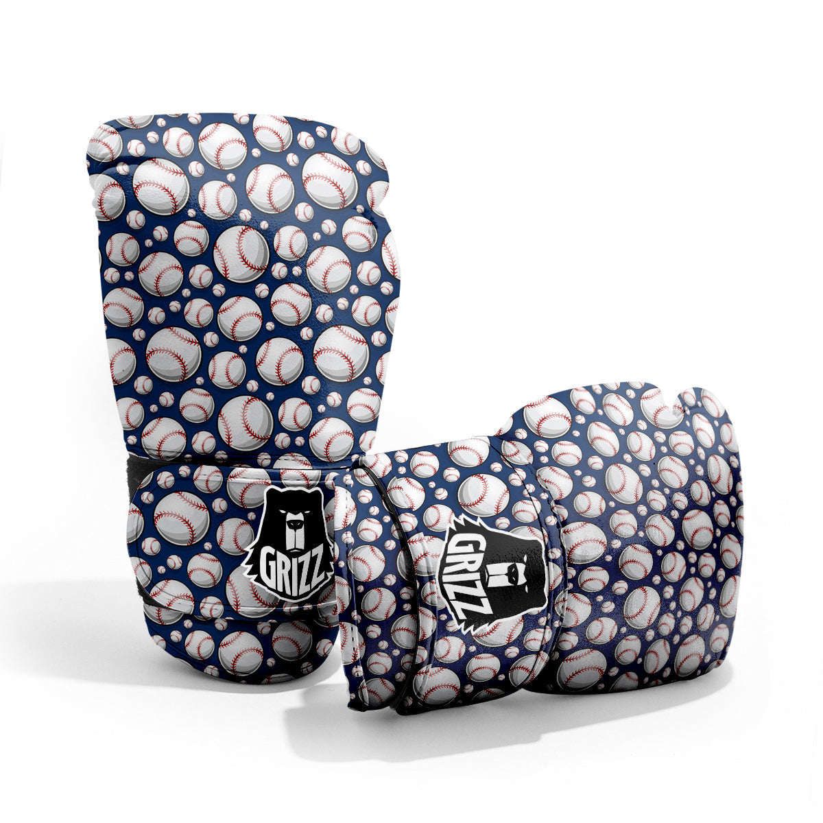Baseballs Print Pattern Sparring Gloves-grizzshop