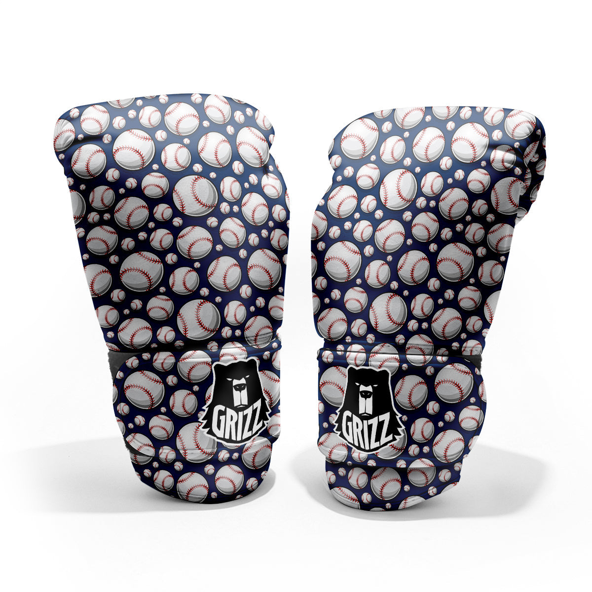 Baseballs Print Pattern Sparring Gloves-grizzshop