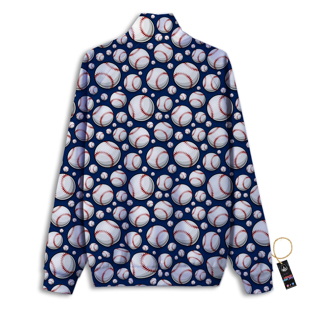 Baseballs Print Pattern Track Jacket-grizzshop