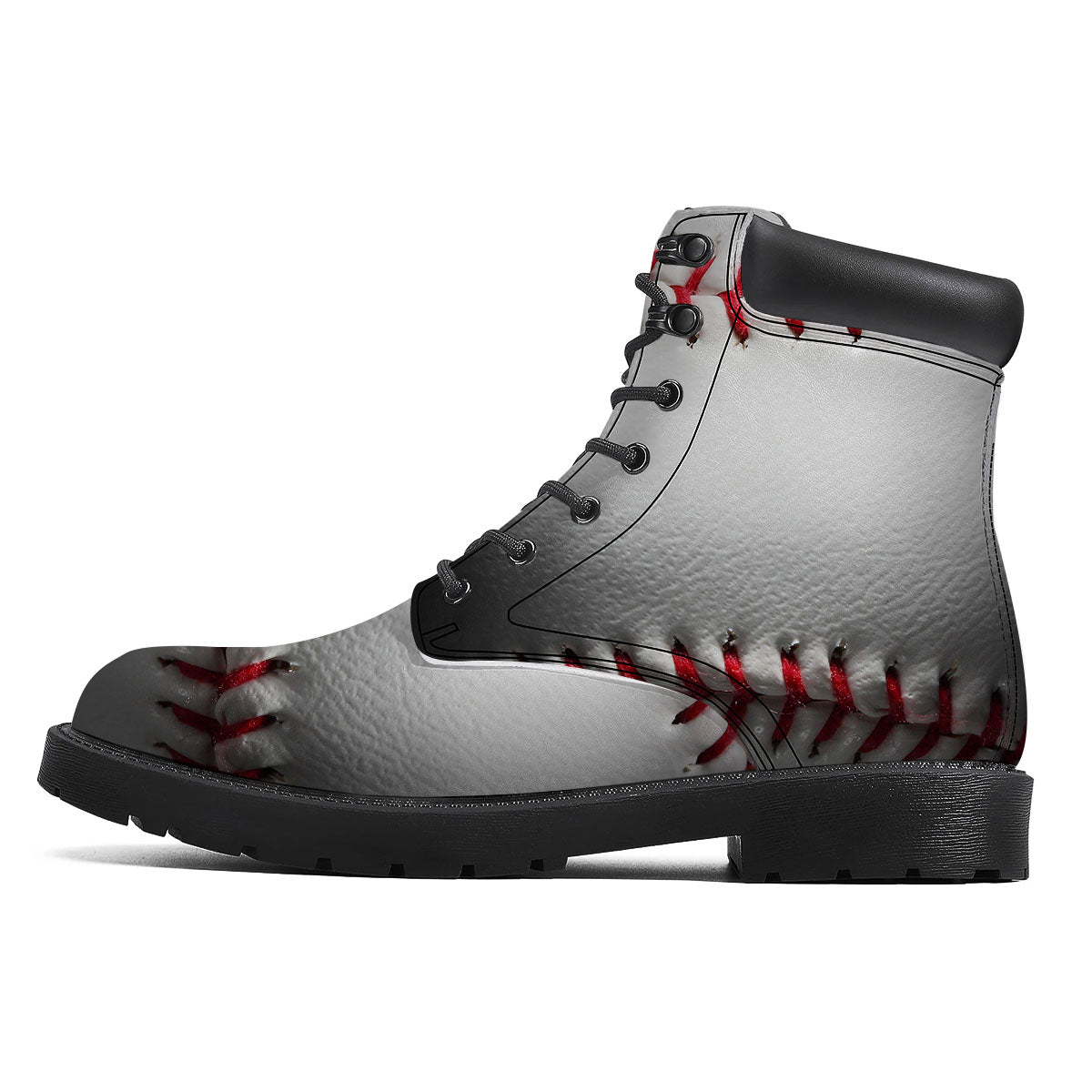 Baseballs Texture Print Boots-grizzshop