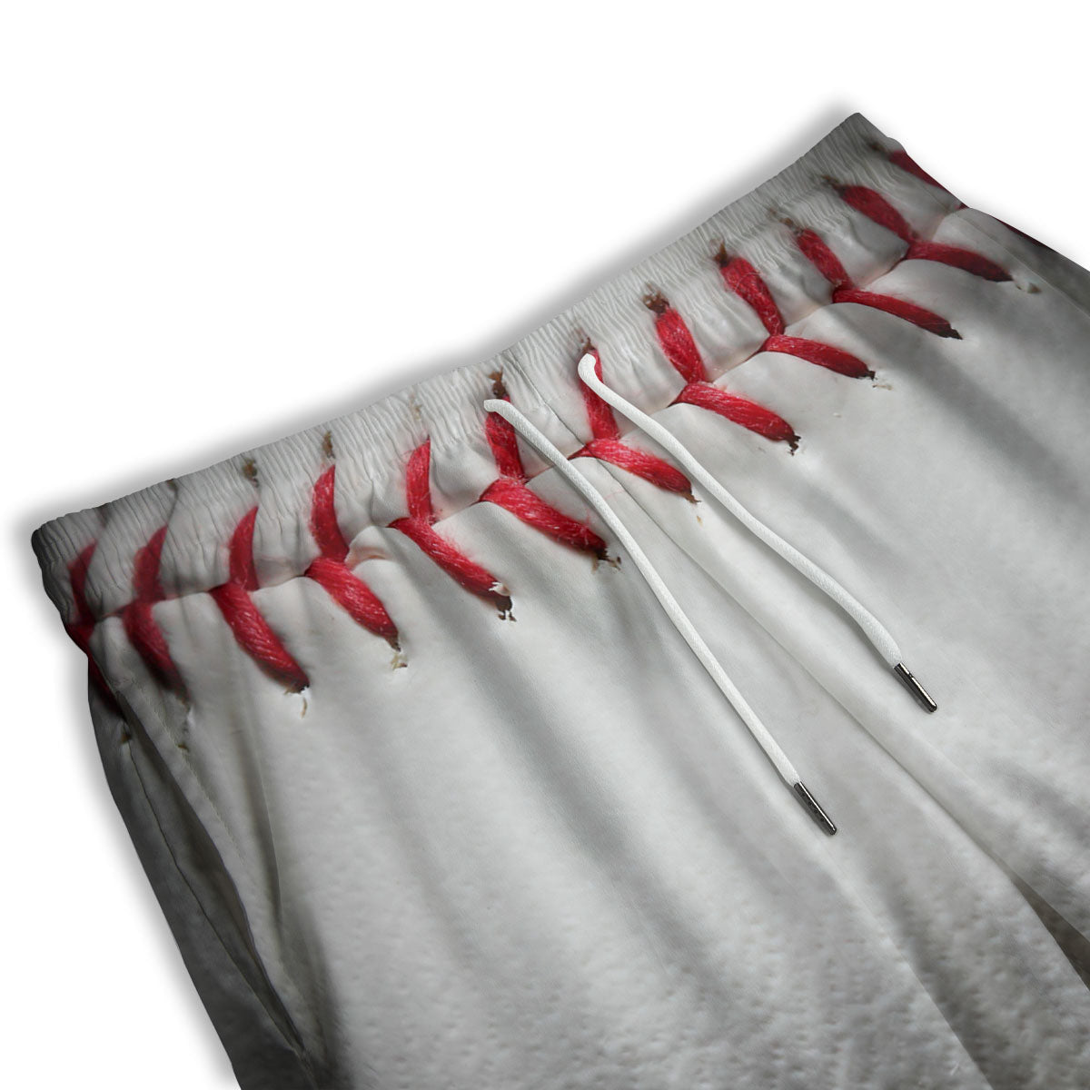 Baseballs Texture Print Men's Athletic Shorts