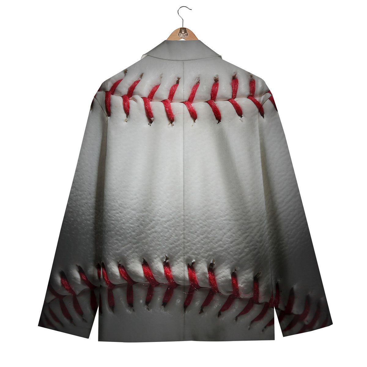 Baseballs Texture Print Men's Blazer-grizzshop