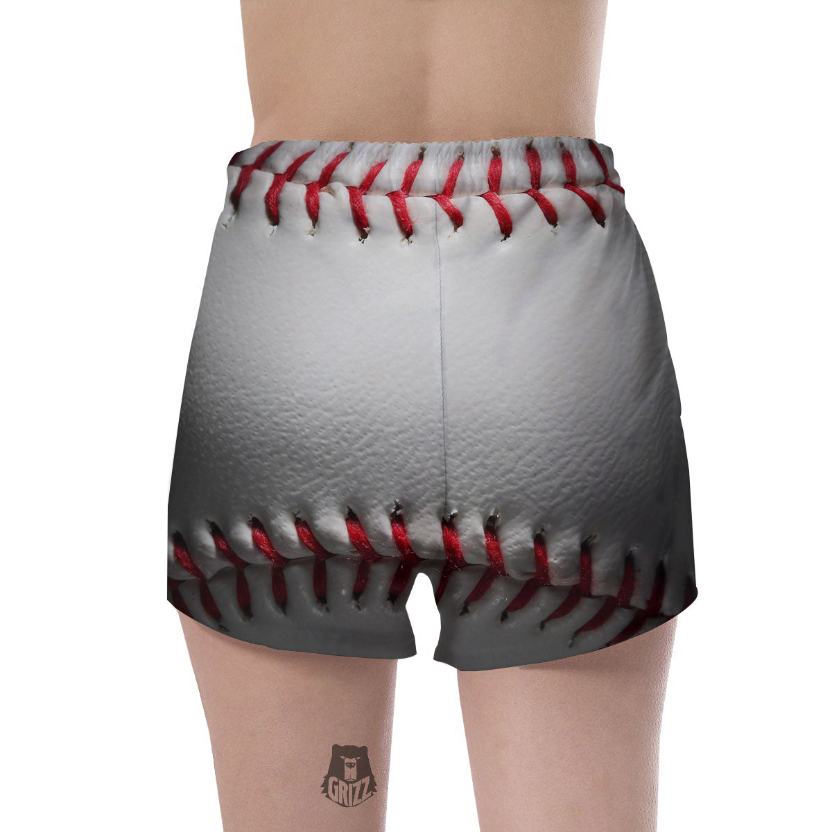 Baseballs Texture Print Women's Shorts-grizzshop