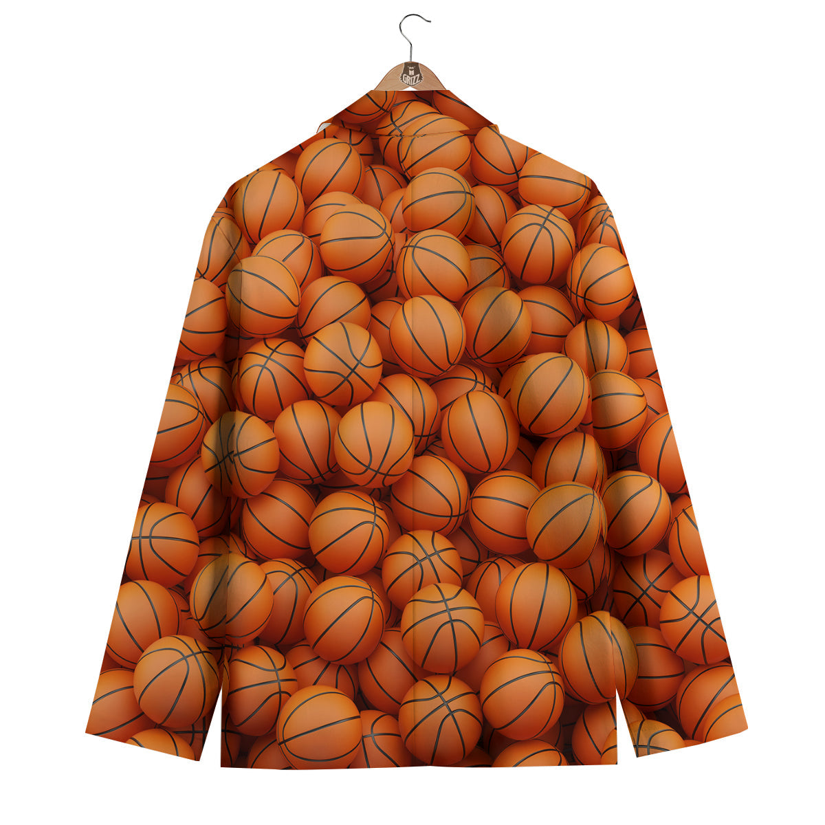 Basketball Pattern Print Men's Blazer-grizzshop