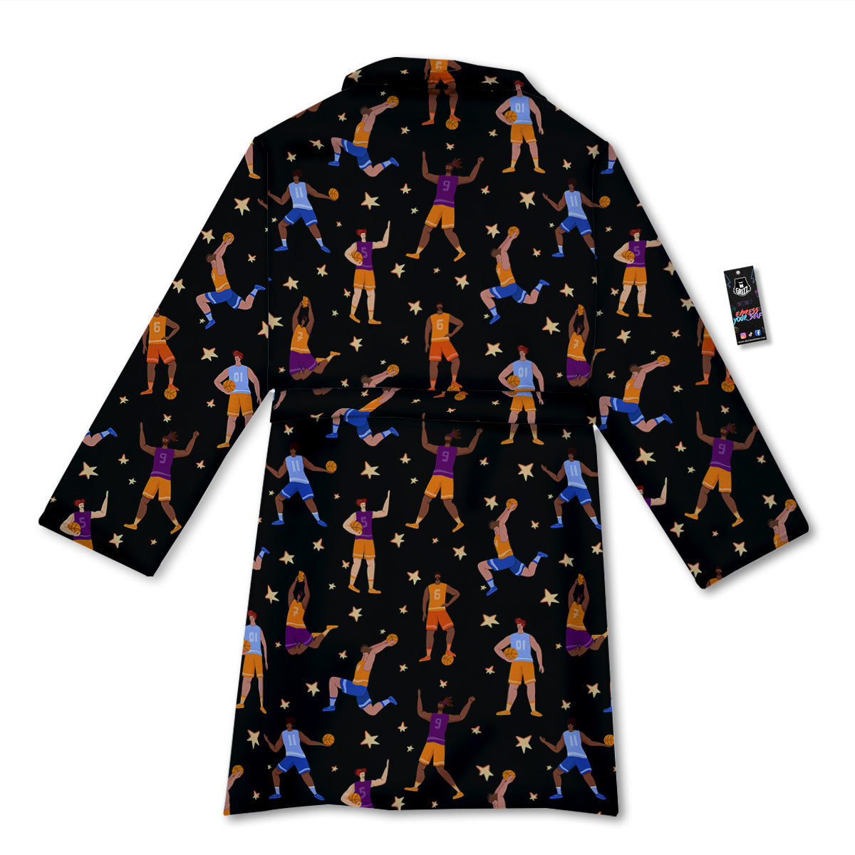 Basketball Players Funny Print Pattern Bathrobe-grizzshop
