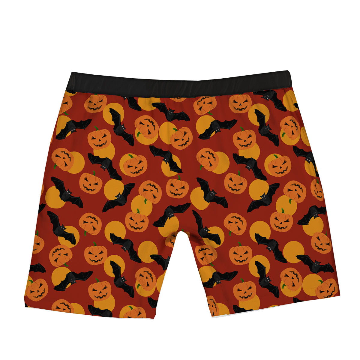 Bat And Pumpkin Halloween Print Pattern Boxer Briefs-grizzshop