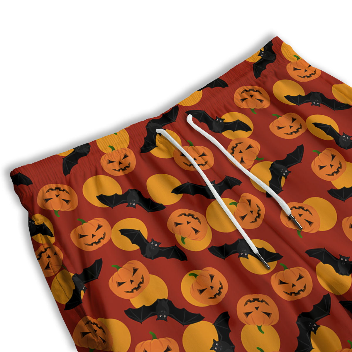 Bat And Pumpkin Halloween Print Pattern Men's Athletic Shorts