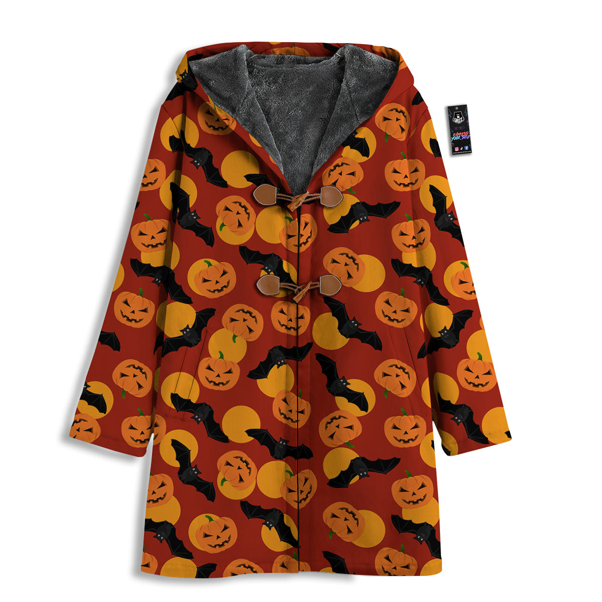 Bat And Pumpkin Halloween Print Pattern Men's Windbreaker Jacket-grizzshop