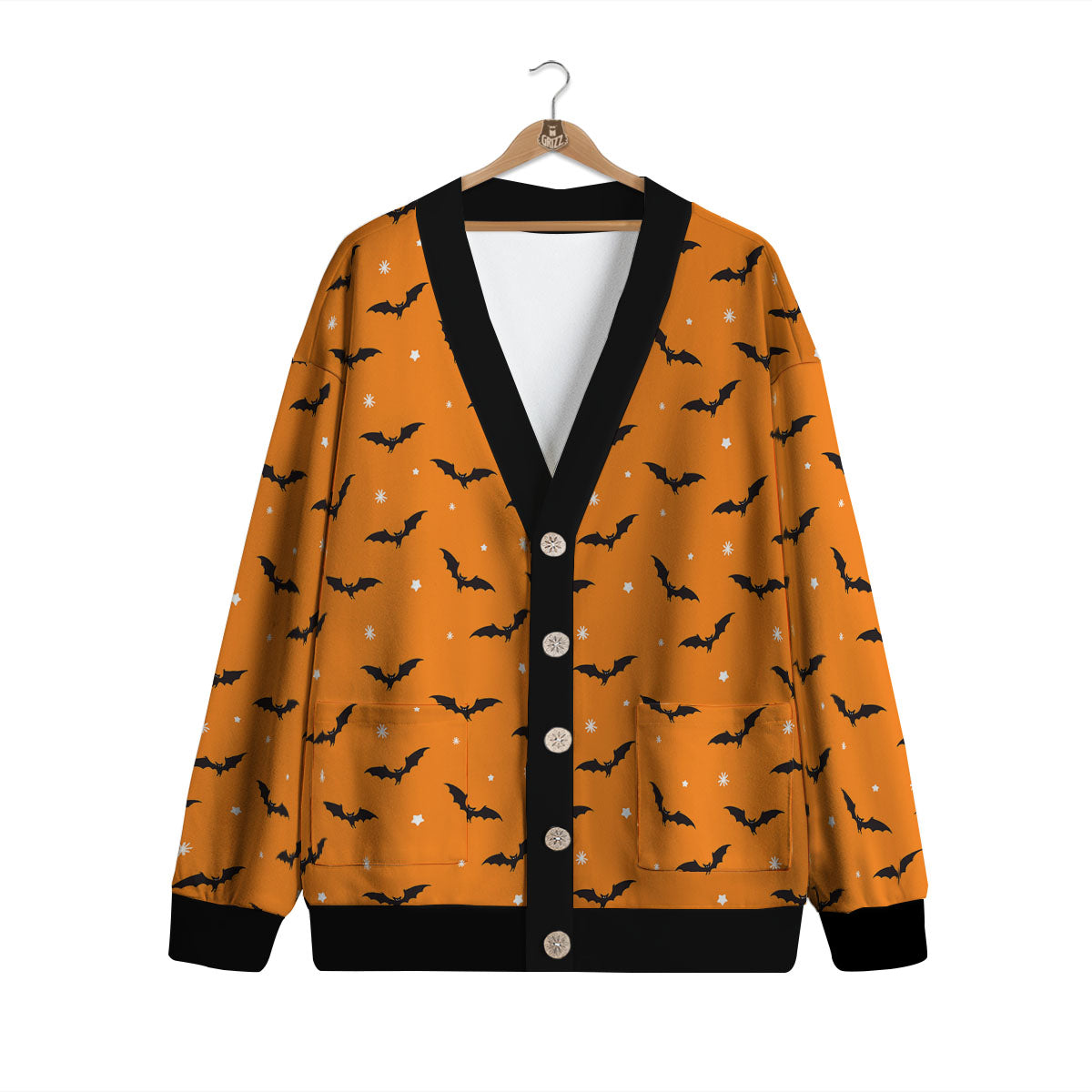 Bat Halloween Print Pattern Cardigan-grizzshop