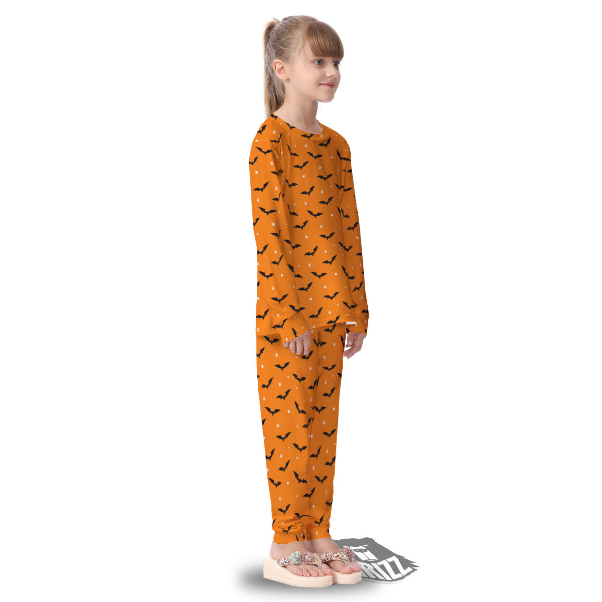 Bat Halloween Print Pattern Kid's Pajamas-grizzshop