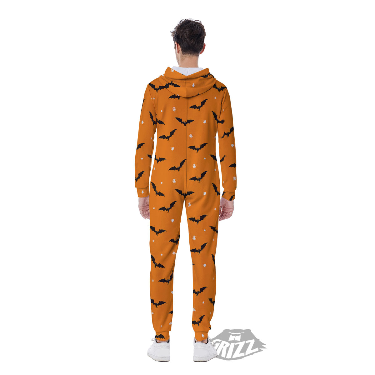 Bat Halloween Print Pattern Men's Jumpsuit-grizzshop