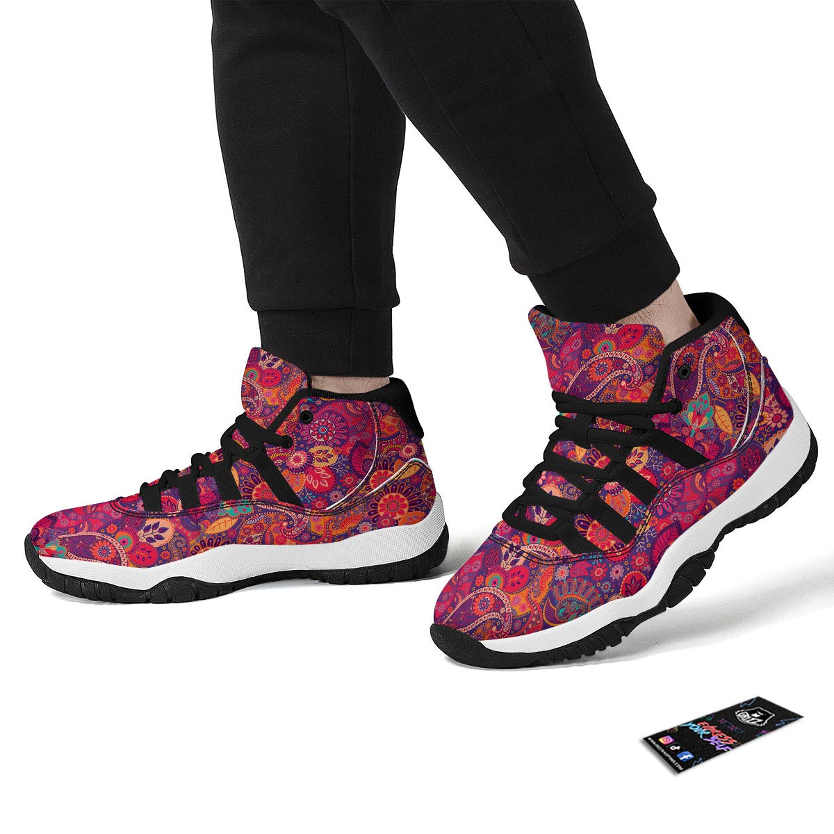Batik Hippie Black Bball Shoes-grizzshop