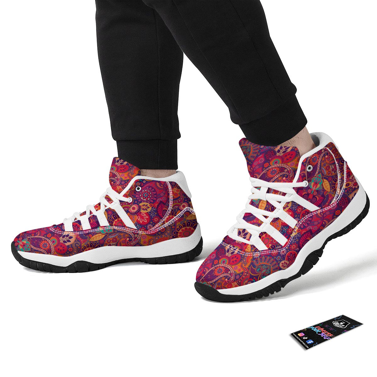 Batik Hippie White Bball Shoes-grizzshop