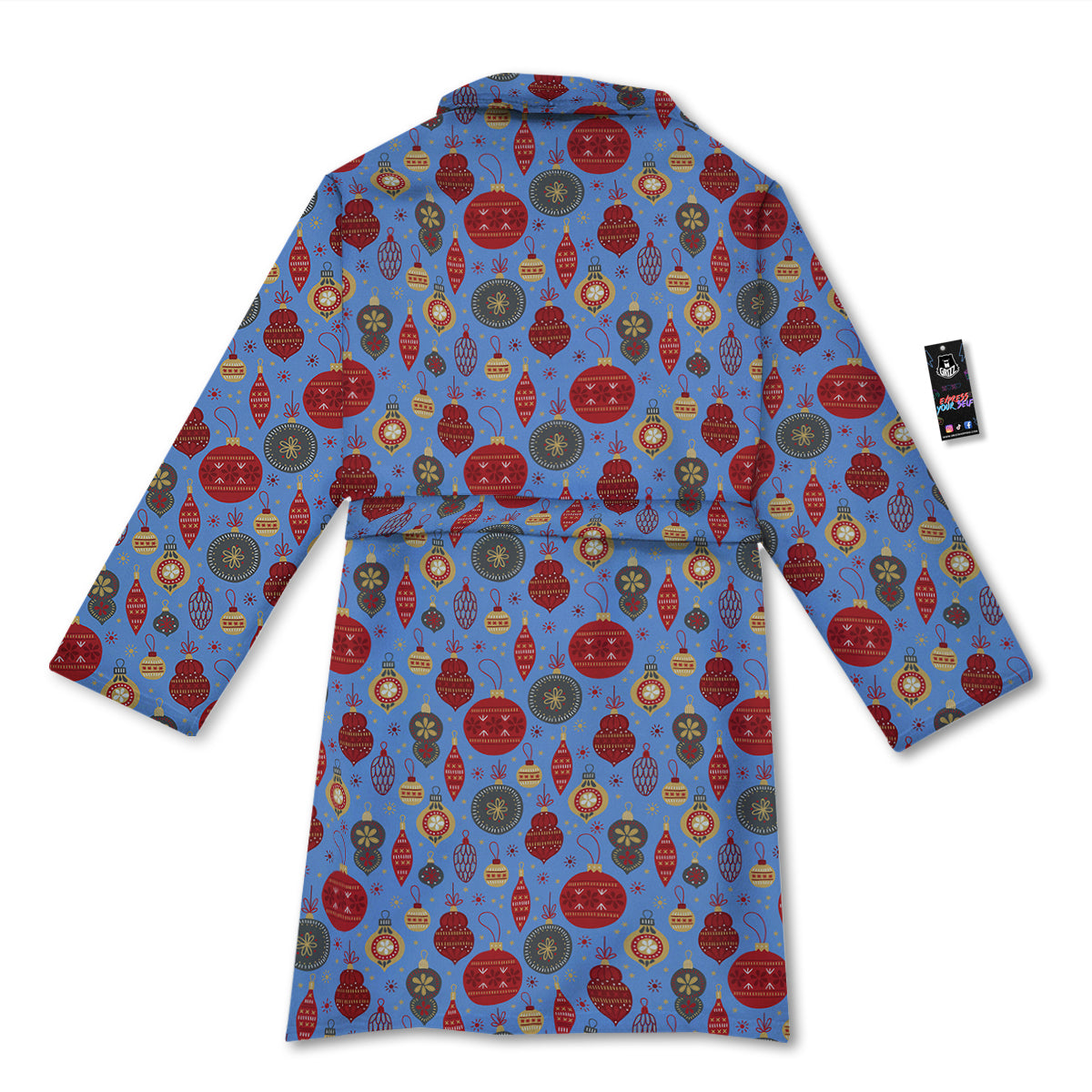 Baubles Christmas Print Pattern Bathrobe-grizzshop