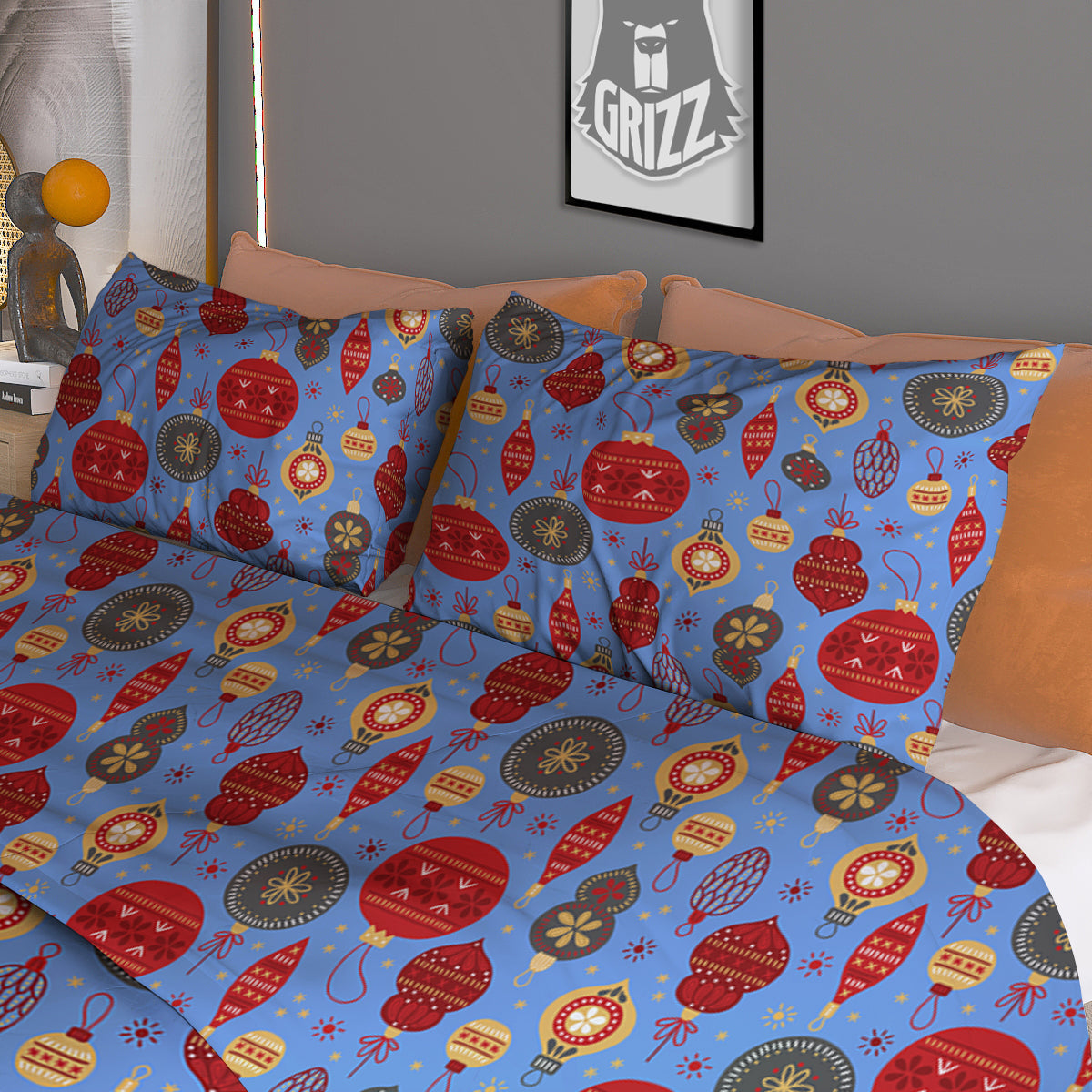 Bird Spiritual Golden Print Duvet Cover Bedding Set
