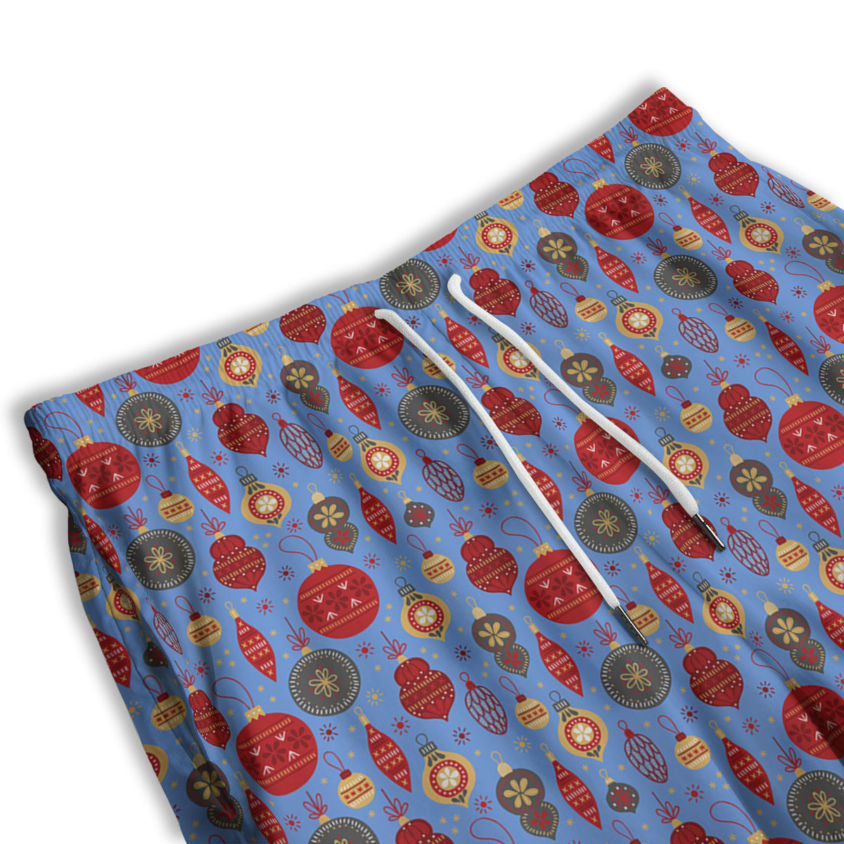 Baubles Christmas Print Pattern Men's Athletic Shorts