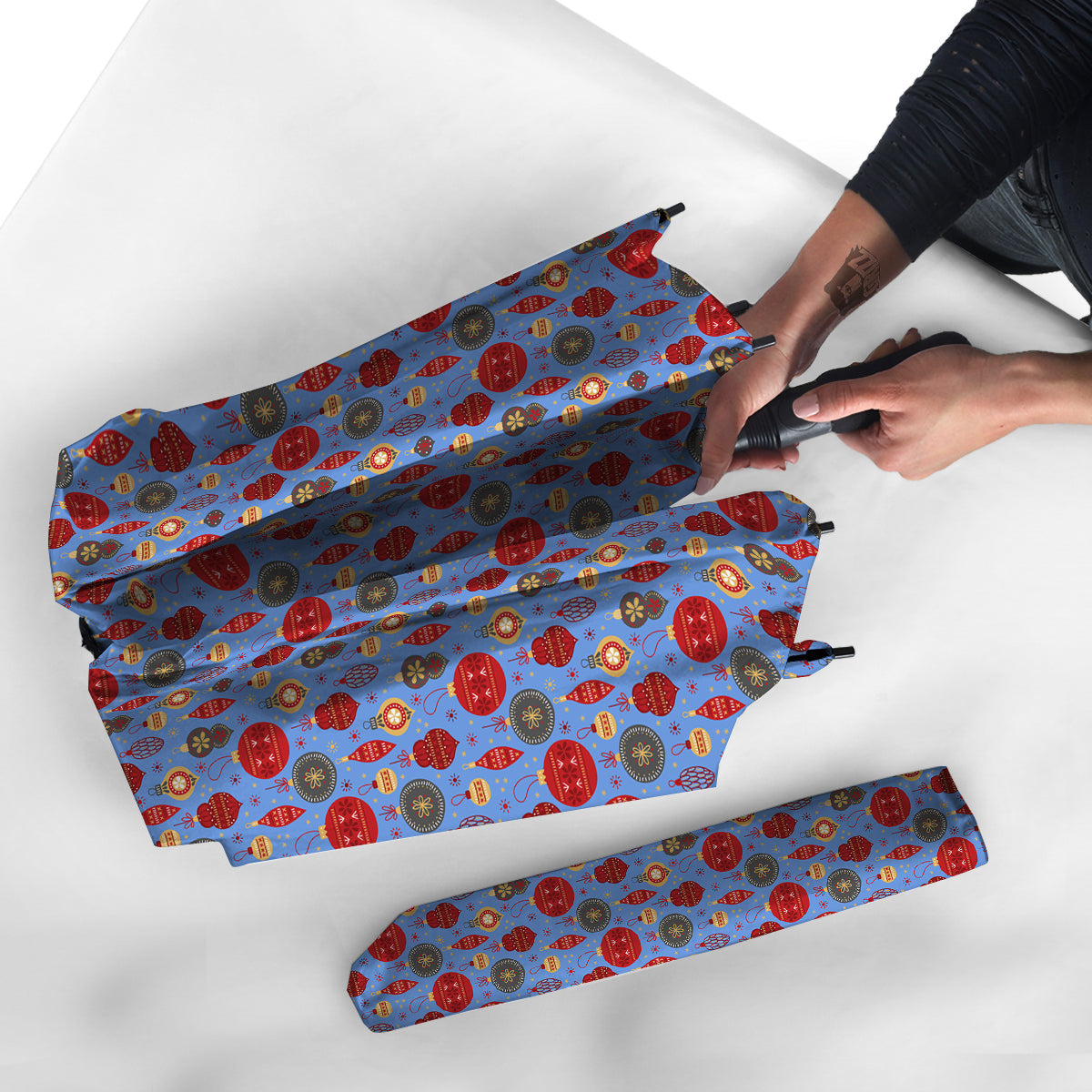 Baubles Christmas Print Pattern Umbrella-grizzshop