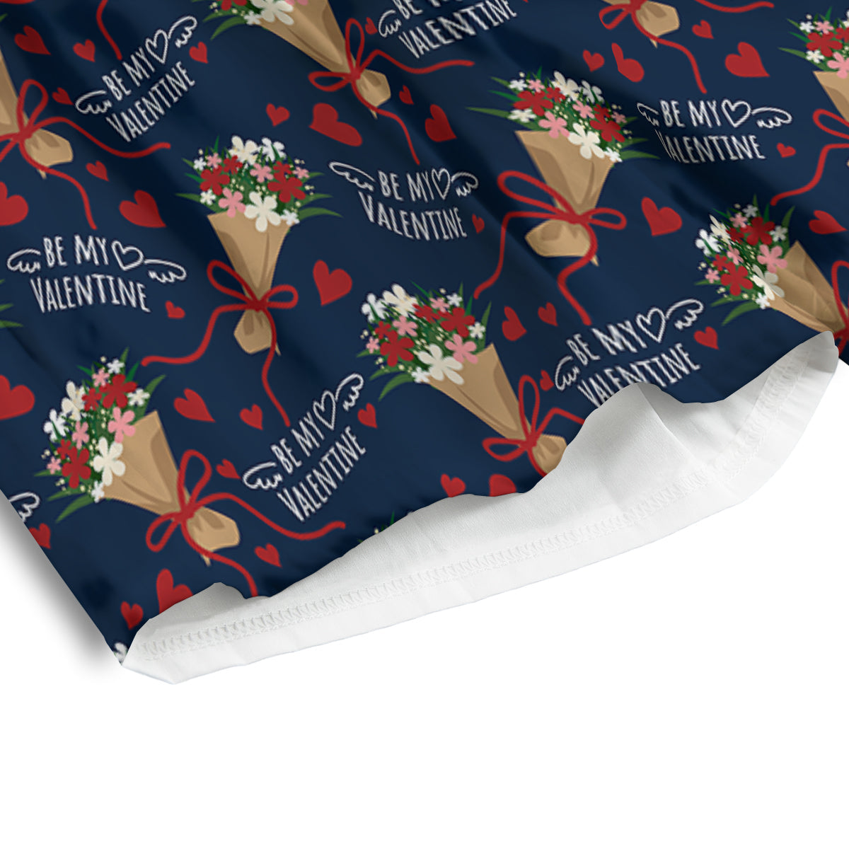Be My Valentine Floral Print Pattern Men's Athletic Shorts