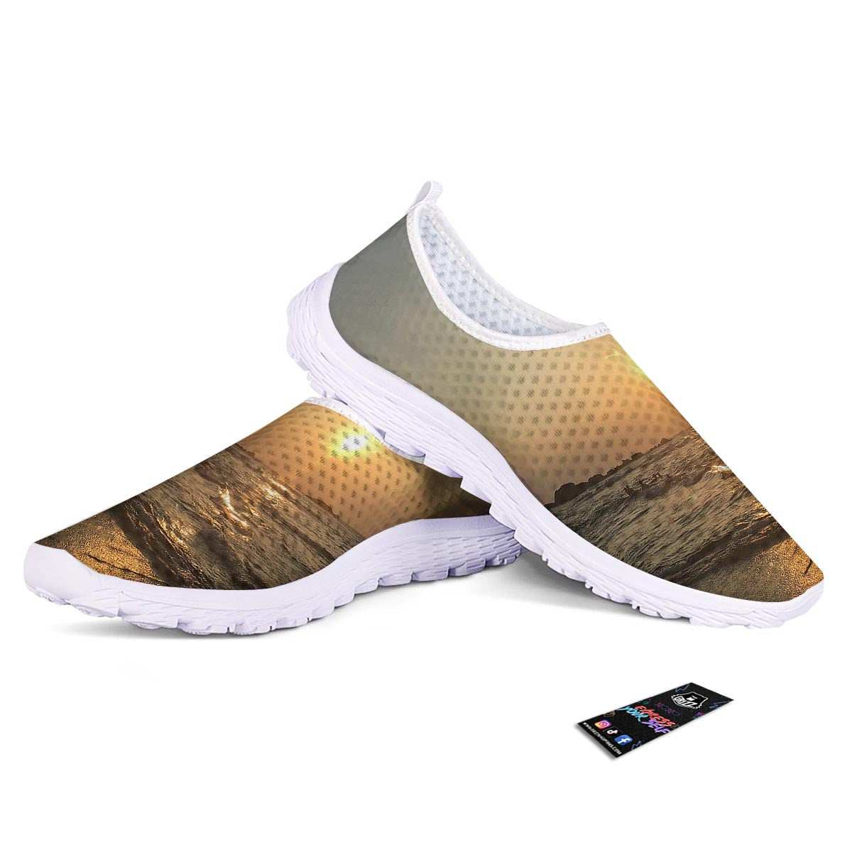 Beach Sunrise Print Nurse Shoes-grizzshop
