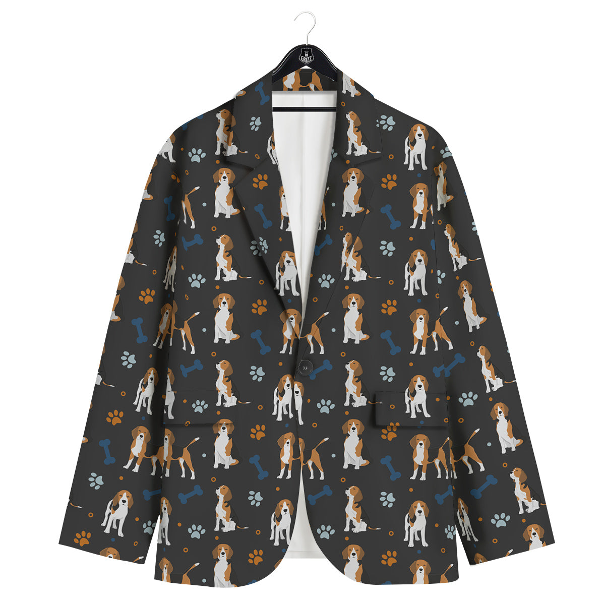 Beagle Cute Cartoon Print Pattern Men's Sport Coat-grizzshop