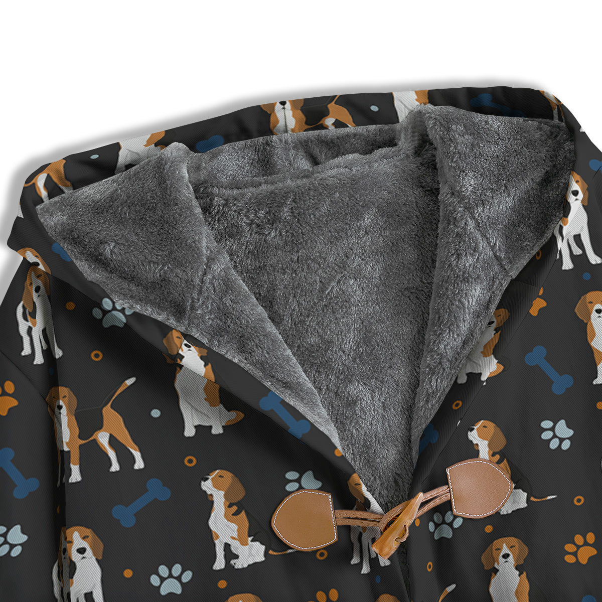 Beagle Cute Cartoon Print Pattern Men's Windbreaker Jacket-grizzshop