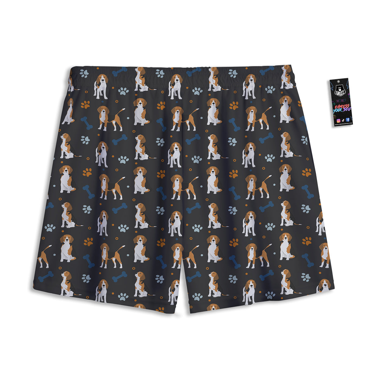 Beagle Cute Cartoon Print Pattern Mesh Shorts