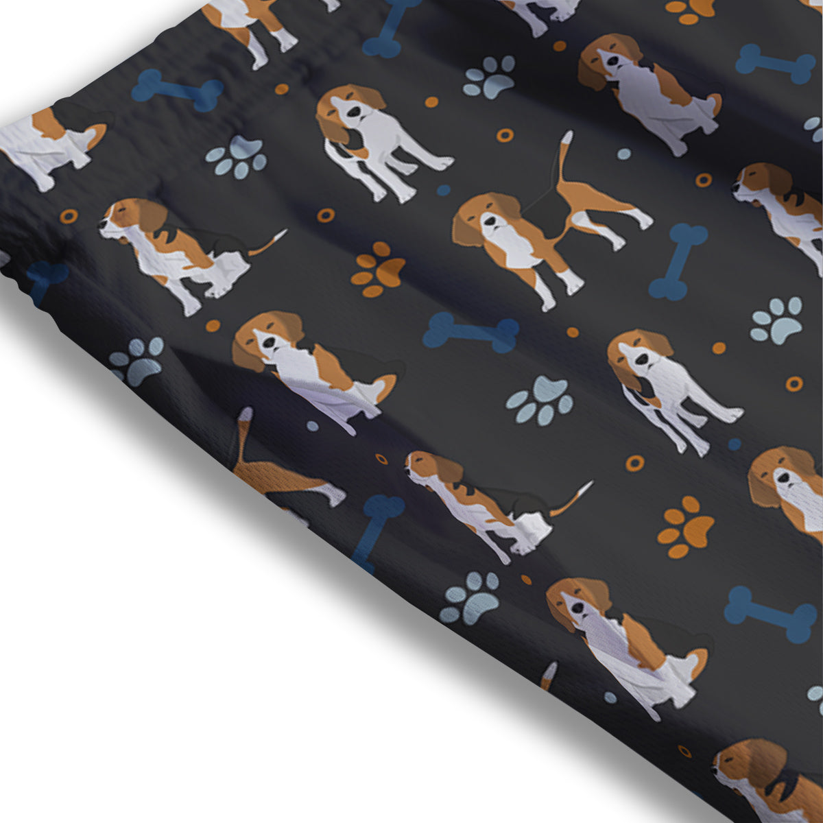 Beagle Cute Cartoon Print Pattern Mesh Shorts
