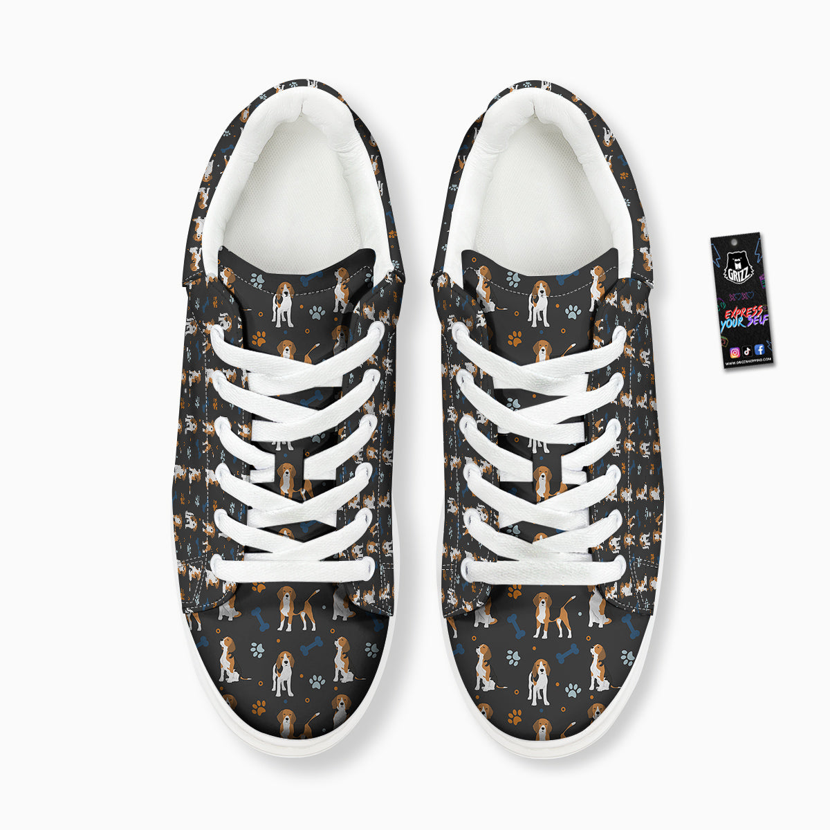 Beagle Cute Cartoon Print Pattern Platform Shoes-grizzshop