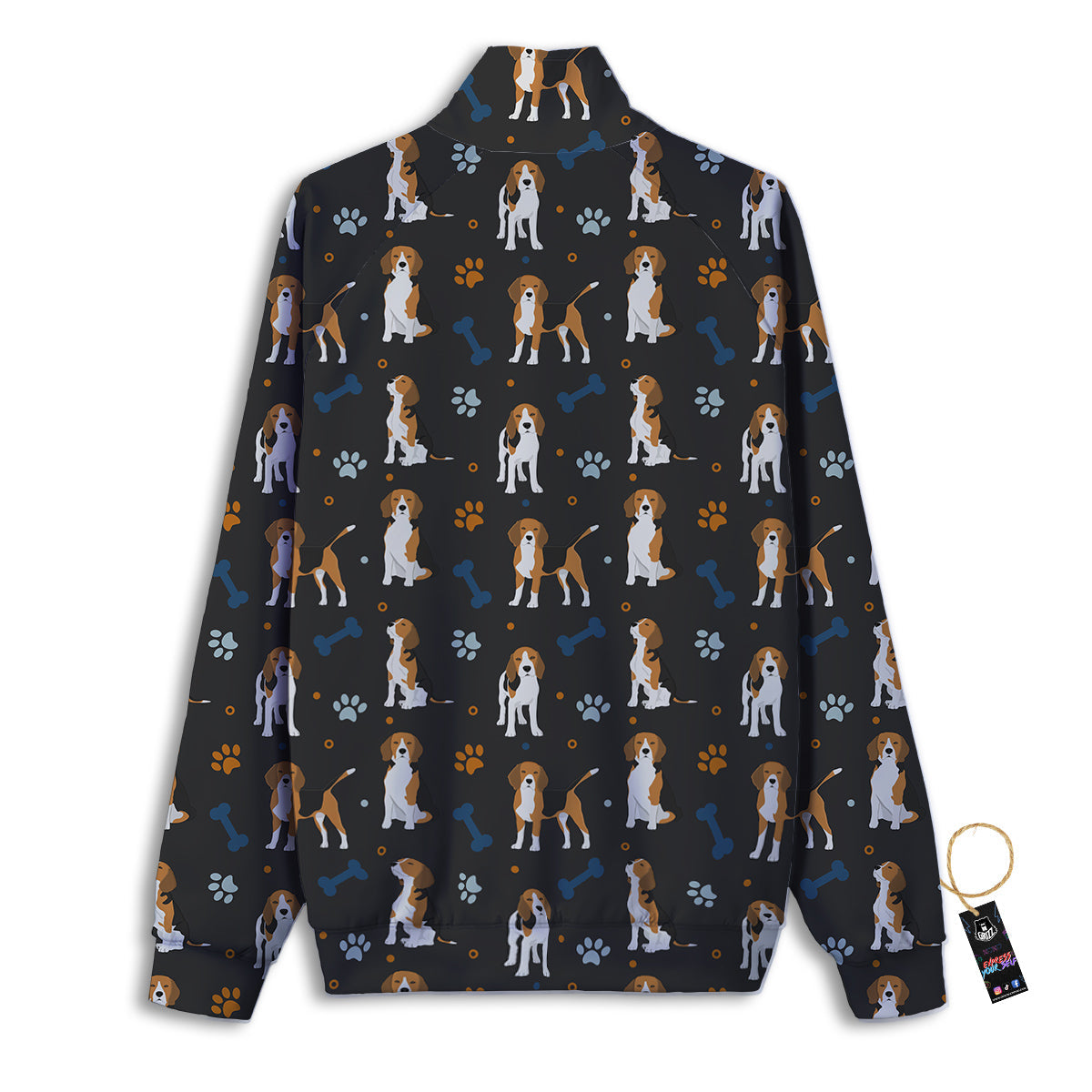Beagle Cute Cartoon Print Pattern Track Jacket-grizzshop
