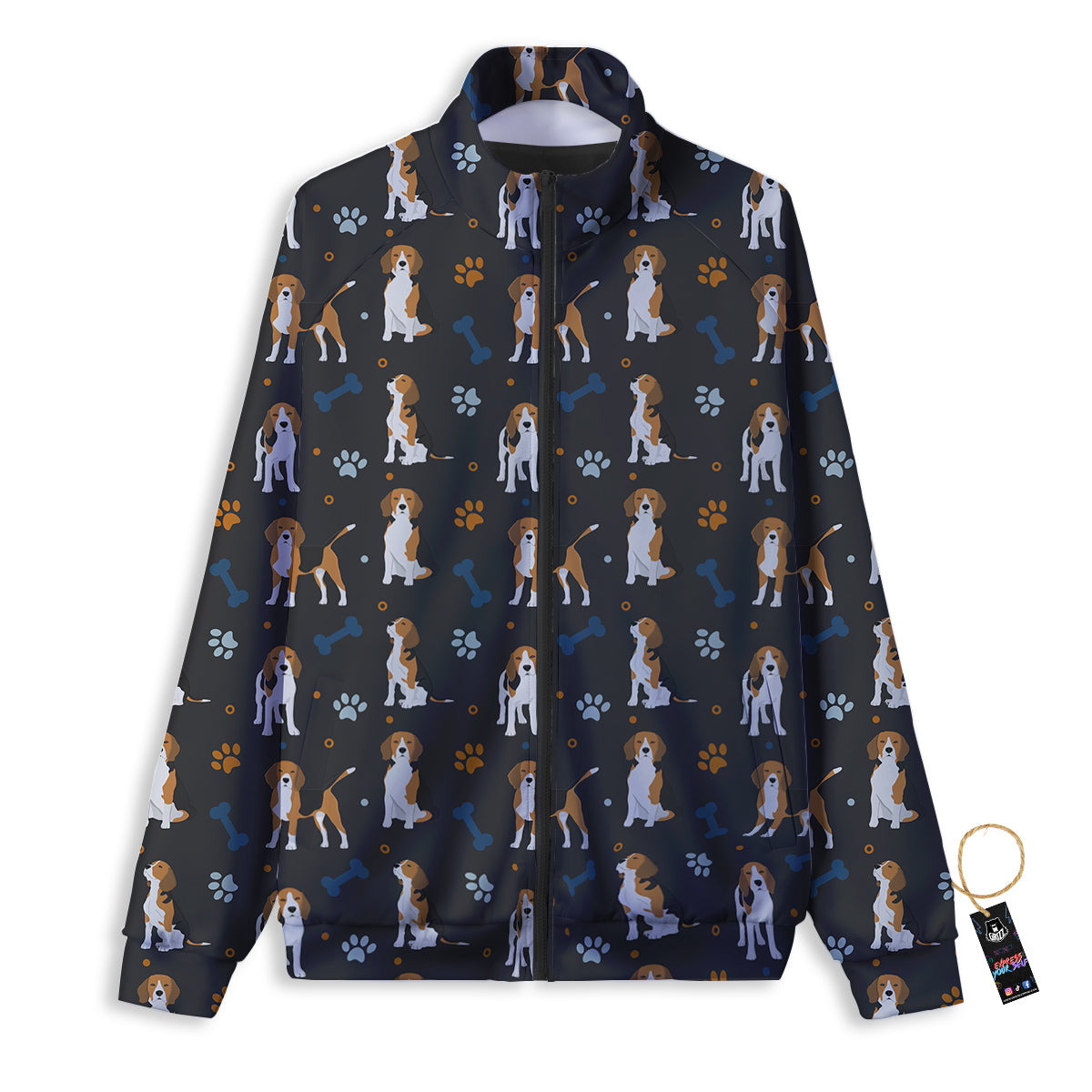 Beagle Cute Cartoon Print Pattern Track Jacket-grizzshop