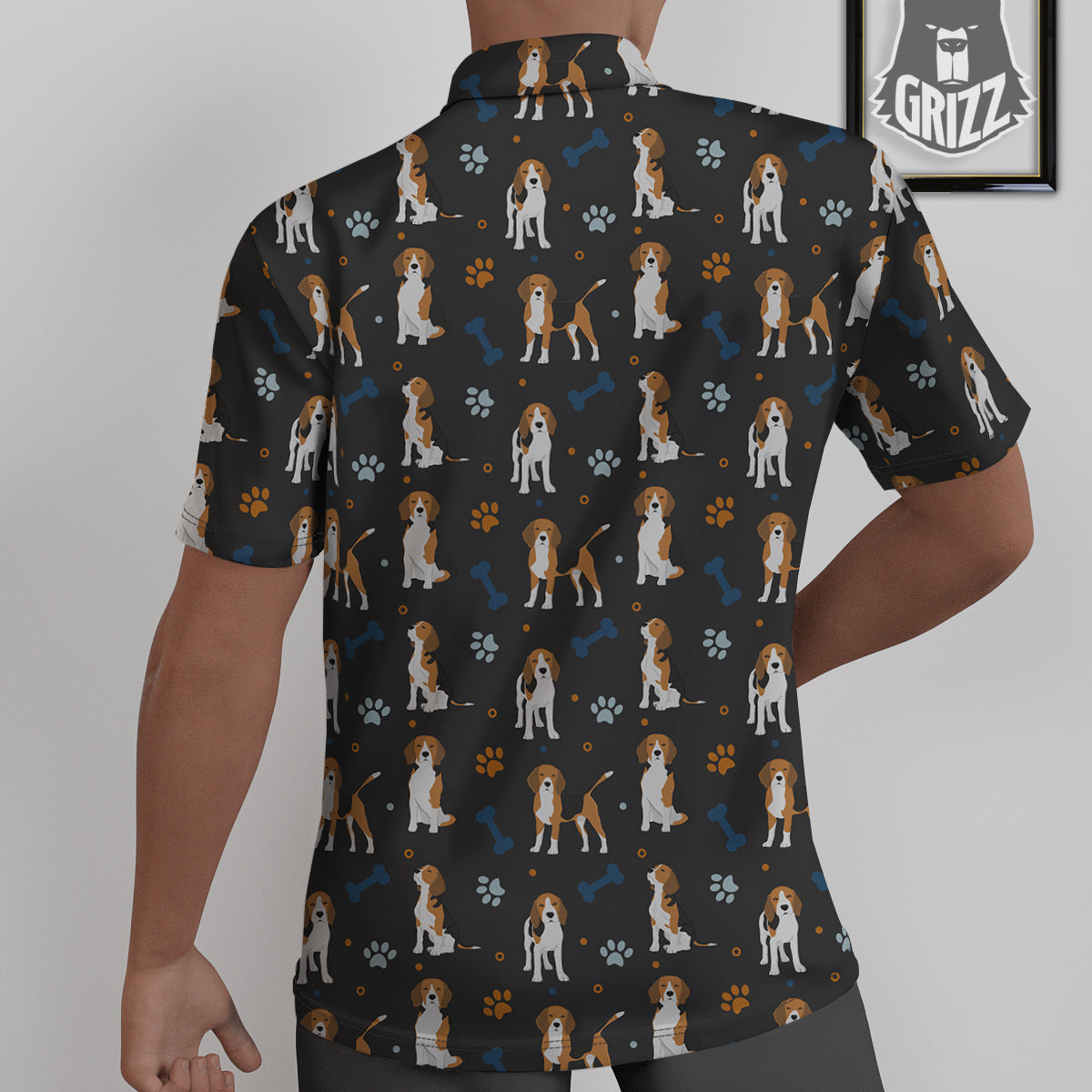 Beagle Cute Cartoon Print Pattern Untucked Shirts-grizzshop