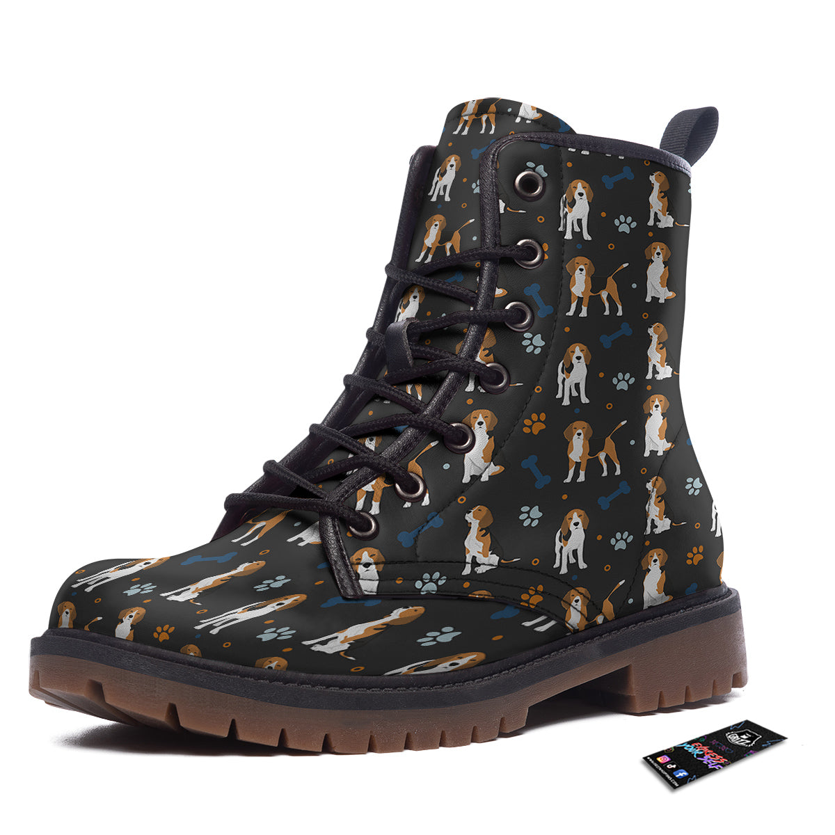 Beagle Cute Cartoon Print Pattern Work Boots-grizzshop