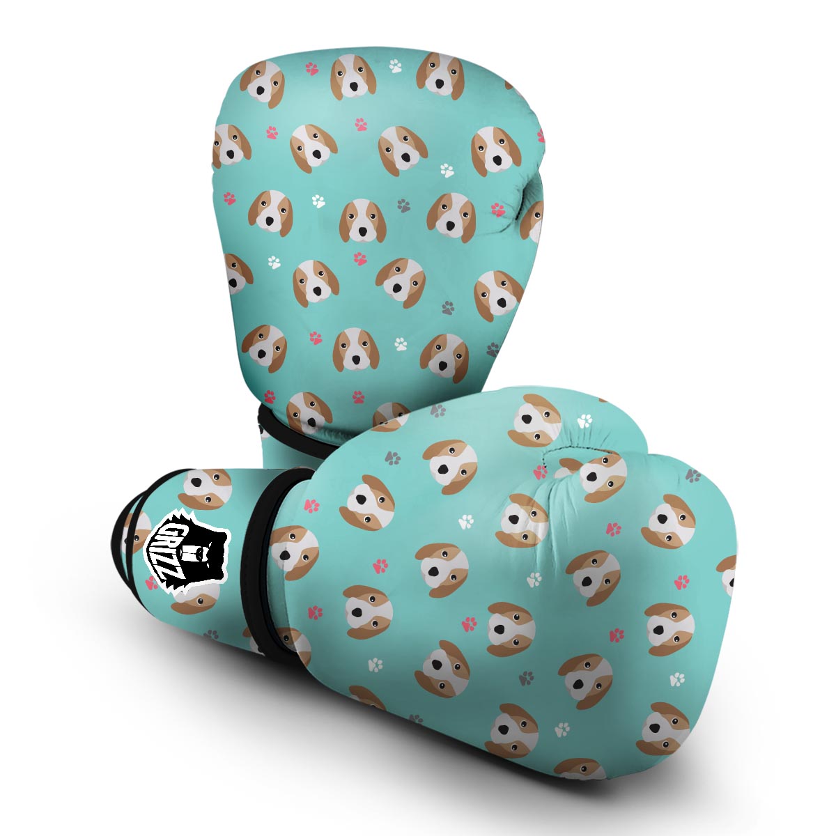 Beagle Paw Pattern Print Boxing Gloves-grizzshop