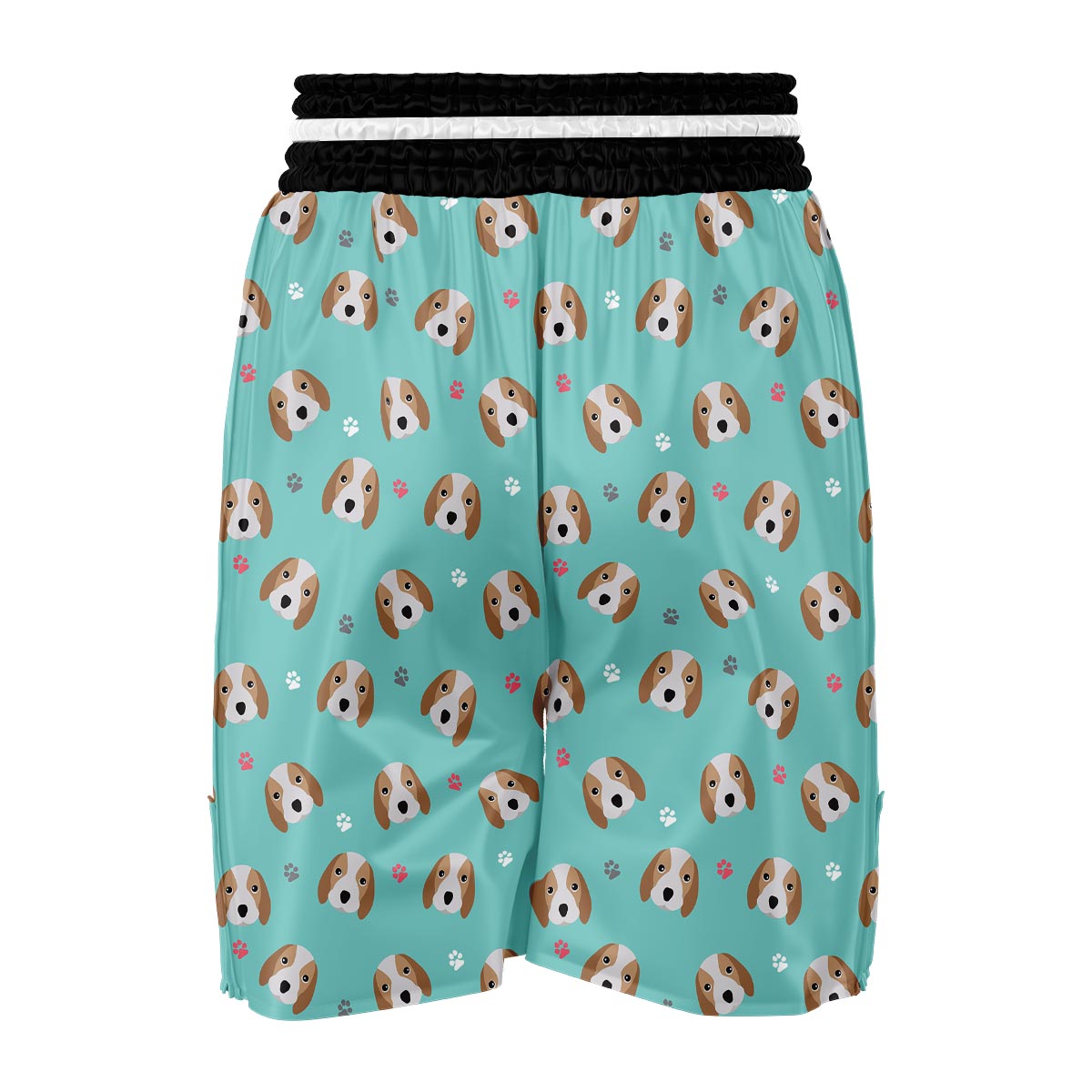 Beagle Paw Pattern Print Boxing Shorts-grizzshop