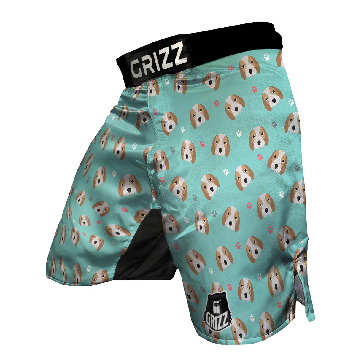 Beagle Paw Pattern Print MMA Shorts-grizzshop