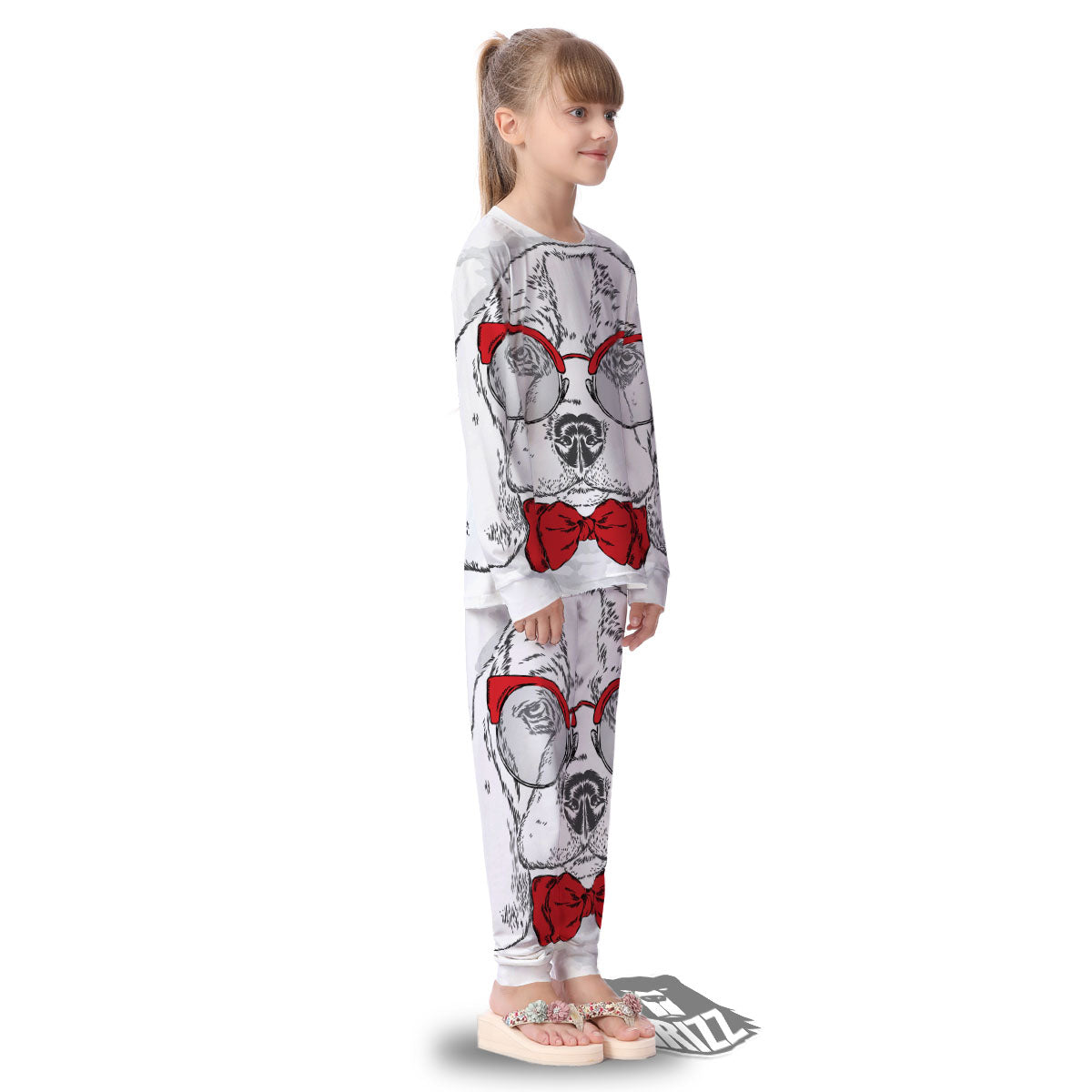 Beagle With Glasses Hipster Print Kid's Pajamas-grizzshop