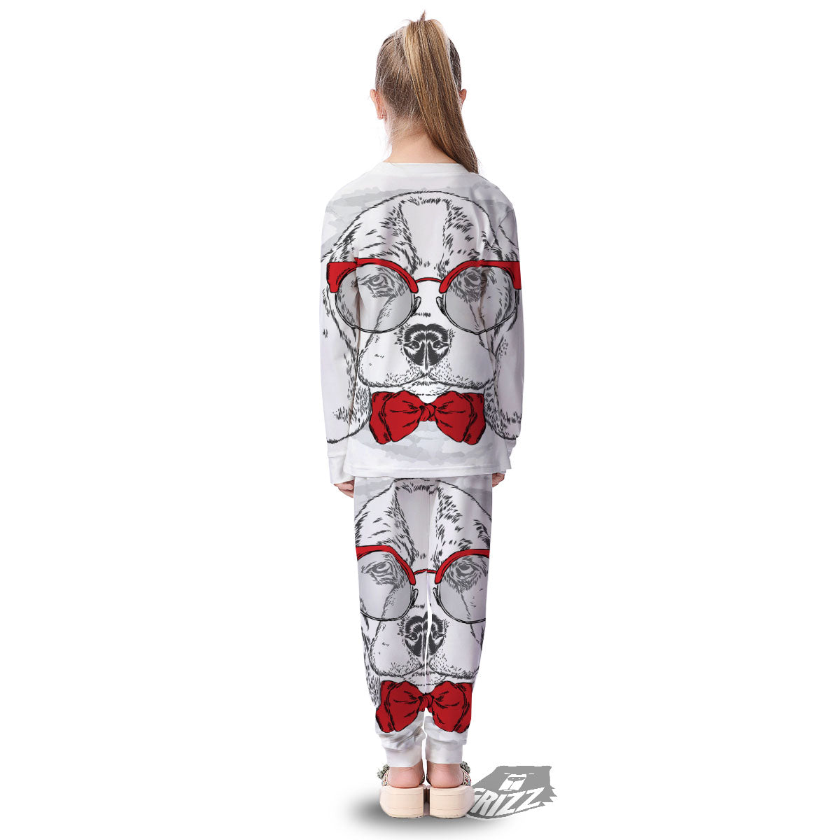 Beagle With Glasses Hipster Print Kid's Pajamas-grizzshop