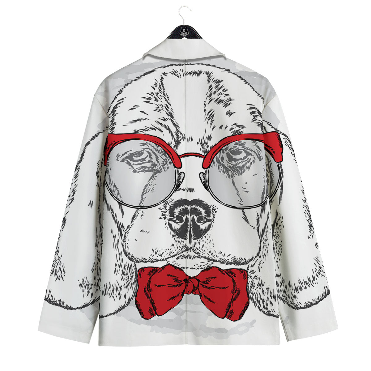 Beagle With Glasses Hipster Print Men's Sport Coat-grizzshop