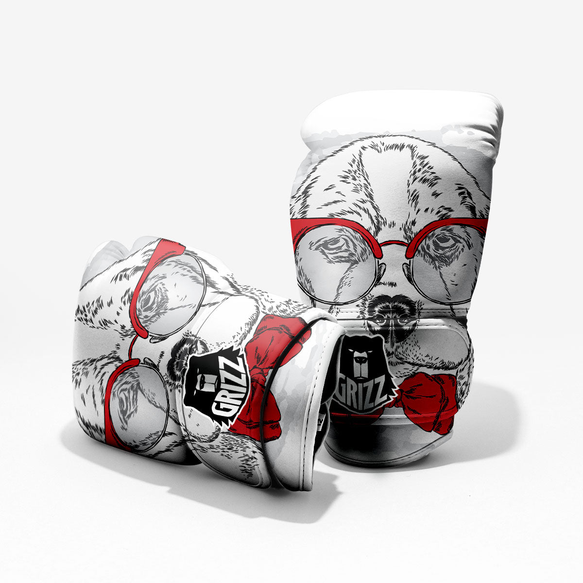 Beagle With Glasses Hipster Print Pro Boxing Glove